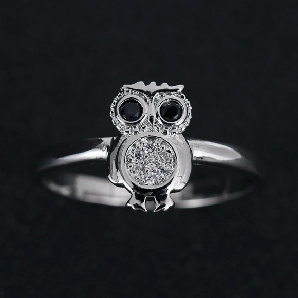 925 Silver Plated 3A CZ Cute Ring for Men Women, FB16FA1042 - Picture 6 of 6